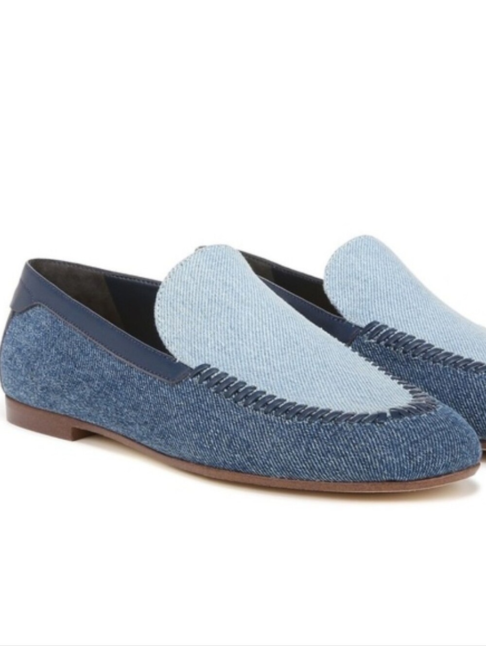 Franco Sarto Flexa Gala Two-Tone Blue Denim Slip-On Loafers 7M